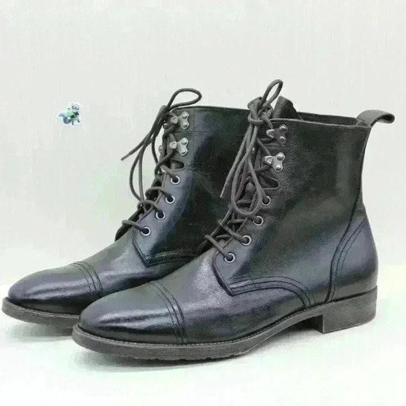 Banana Republic Men's Dark Brown Leather Lace Up Hook Chukka Boots Size US 9.5 M - Picture 1 of 11